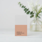 Platinum Gray Trendy Modern Minimalist Visitekaartje (Staand voorkant)