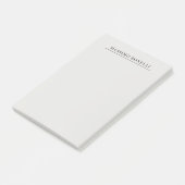Platinum Grey Minimalist Plain Modern Own Name Post-it® Notes (Schuin)