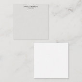 Platinum Grey Professional Modern Plain Minimalist Notitiekaartje (Voorkant / Achterkant)