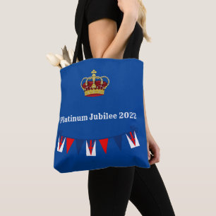 Platinum Jubilee 2022 Blue Canvas tas