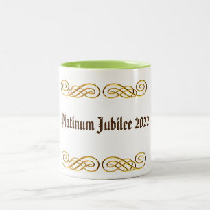 Platinum Jubilee 2022 Gold Tweekleurige Koffiemok