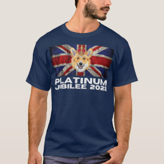 Platinum Jubilee Cute Corgi 70e Jubileum T-shirt