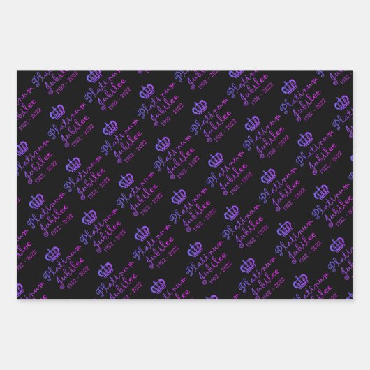 Platinum Jubilee Monarchy Wrapping Paper Sheet Set (Voorkant 2)