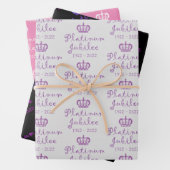 Platinum Jubilee Monarchy Wrapping Paper Sheet Set (In situ)