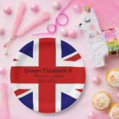 Platinum Jubilee. Papieren Bordje (Feest)