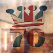 Platinum Jubilee Queen Elizabeth 70 jaar Raamsticker (Vel 2)