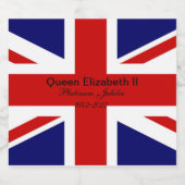 Platinum Jubilee. Sparkling Wijnetiket (Enkel label)