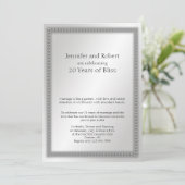 Platinum Leaf 20e huwelijksjubileum Kaart (Staand voorkant)