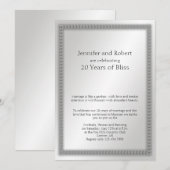 Platinum Leaf 20e huwelijksjubileum Kaart (Voorkant / Achterkant)