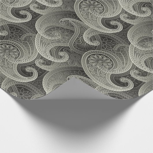 Platinum Paisley Timeless Pattern Cadeaupapier (Hoek)