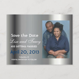 Platinum Save the Date Announcement Briefkaart