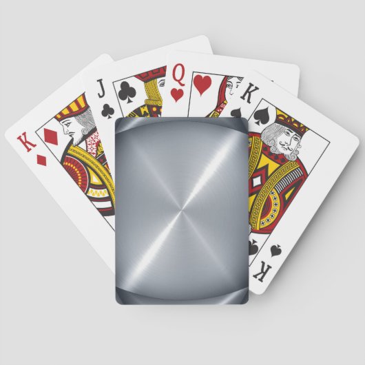 Platinum Stainless Shiny Metal 2 Pokerkaarten (Achterkant)