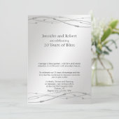 Platinum Stippen 20th Wedding Jubileum Kaart (Staand voorkant)