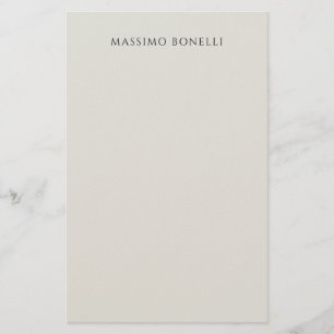 Platinumgrijs Minimalistisch Eenvoudig Leesbaar Mo Briefpapier