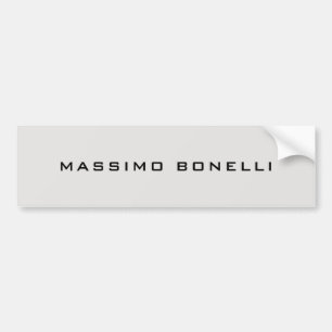 Platinumgrijs Minimalistisch Eenvoudig Leesbaar Mo Bumpersticker