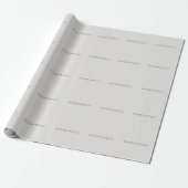 Platinumgrijs minimalistisch gewoon modern cadeaupapier (Uitgerold)