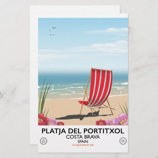 Platja del Portitxol, Costa Brava, Spanje Briefpapier (Voorkant / Achterkant)