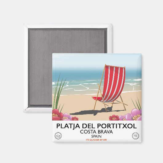 Platja del Portitxol, Costa Brava, Spanje Magneet (Voorkant / Achterkant)