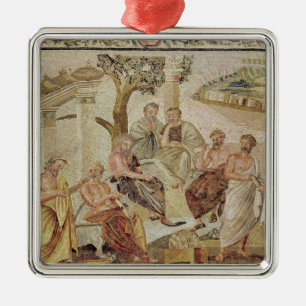 Plato Converteert met zijn leerlingen Metalen Ornament