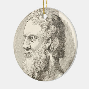 Plato De afbeelding van filosoof Keramisch Ornament