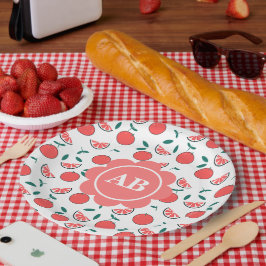 Plato de papel diseño melocotones papieren bordje