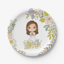 Plato de papel Primera Comunión GEORGIA Papieren Bordje