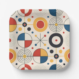 Plato diseño geométrico papieren bordje