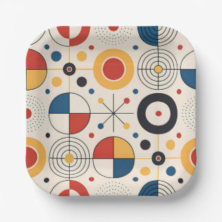 Plato diseño geométrico papieren bordje