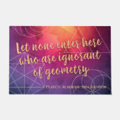 Plato: geen onwetend element van geometrie deurmat (Voorkant)