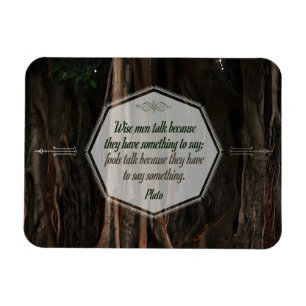 Plato Inspirerend Quote "Wise mannen talk" Flexibe Magneet