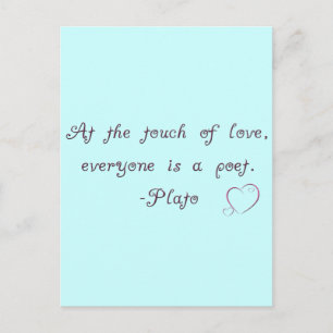 Plato Love Poet Quote Briefkaart