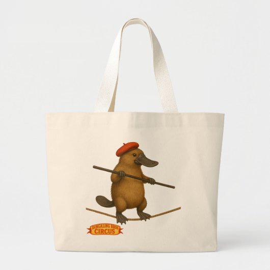 Plato platypus tightrope walker grote tote bag (Voorkant)