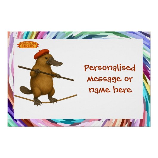 Plato platypus tightrope walker perfect poster (Voorkant)