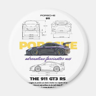 Plato porsche 911 GT3 RS Magneet