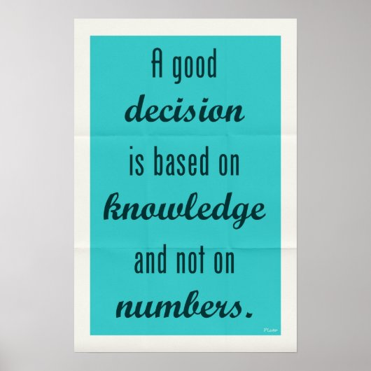 Plato Quote 002 Poster (Voorkant)