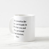 Plato Quote 2a Koffiemok (Voorkant links)