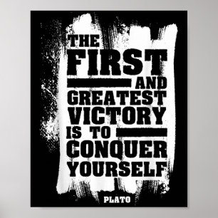 Plato Stoïcijnse Mindfulness Quote Stoïcisme Filos Poster