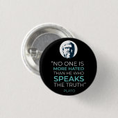 Plato Truth Philosophy Quote Ronde Button 3,2 Cm (Voorkant /achterkant)