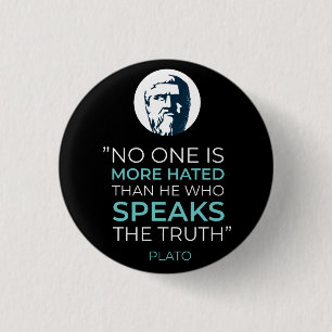 Plato Truth Philosophy Quote Ronde Button 3,2 Cm