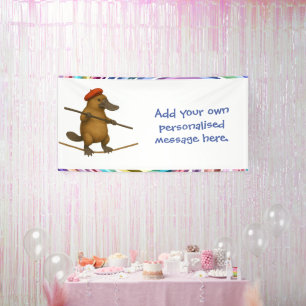 Plato vogelbekdier koorddanser spandoek