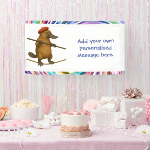 Plato vogelbekdier koorddanser spandoek