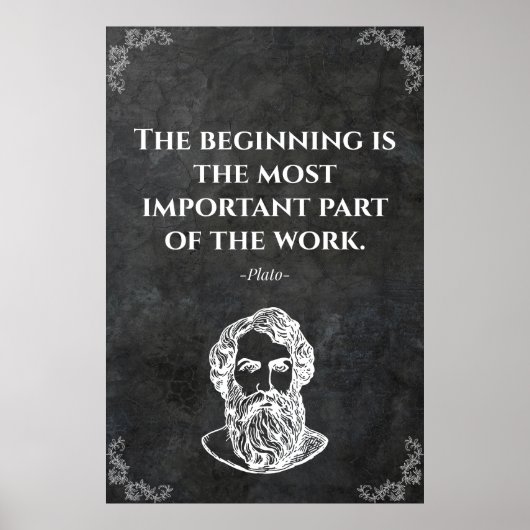 Plato wijs citaat. Wijsheid Poster (Voorkant)