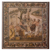 Plato's Academie mozaïek Tegeltje (Voorkant)