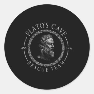 Platos Cave Rescue Team Oudgrieks Plato Philos Ronde Sticker