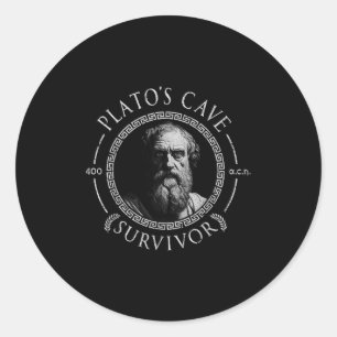 Platos Grot Overlevende Oude Filosofie Ronde Sticker