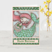 Plats de poisson d'eau - Carte Anniversaire (Fleur jaune)