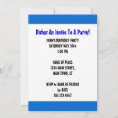 Plats et Invitation à un Invitation de fête (Dos)