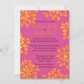 Plats roses et orange - faire-part de mariage (Devant)