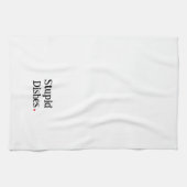 Plats Stupides amusants Serviette de cuisine (Horizontal)