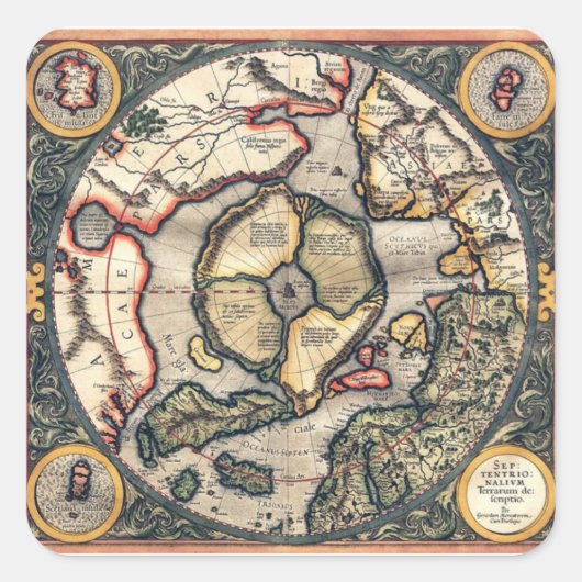 platte aarde map magnetische bumper stickers (Voorkant)